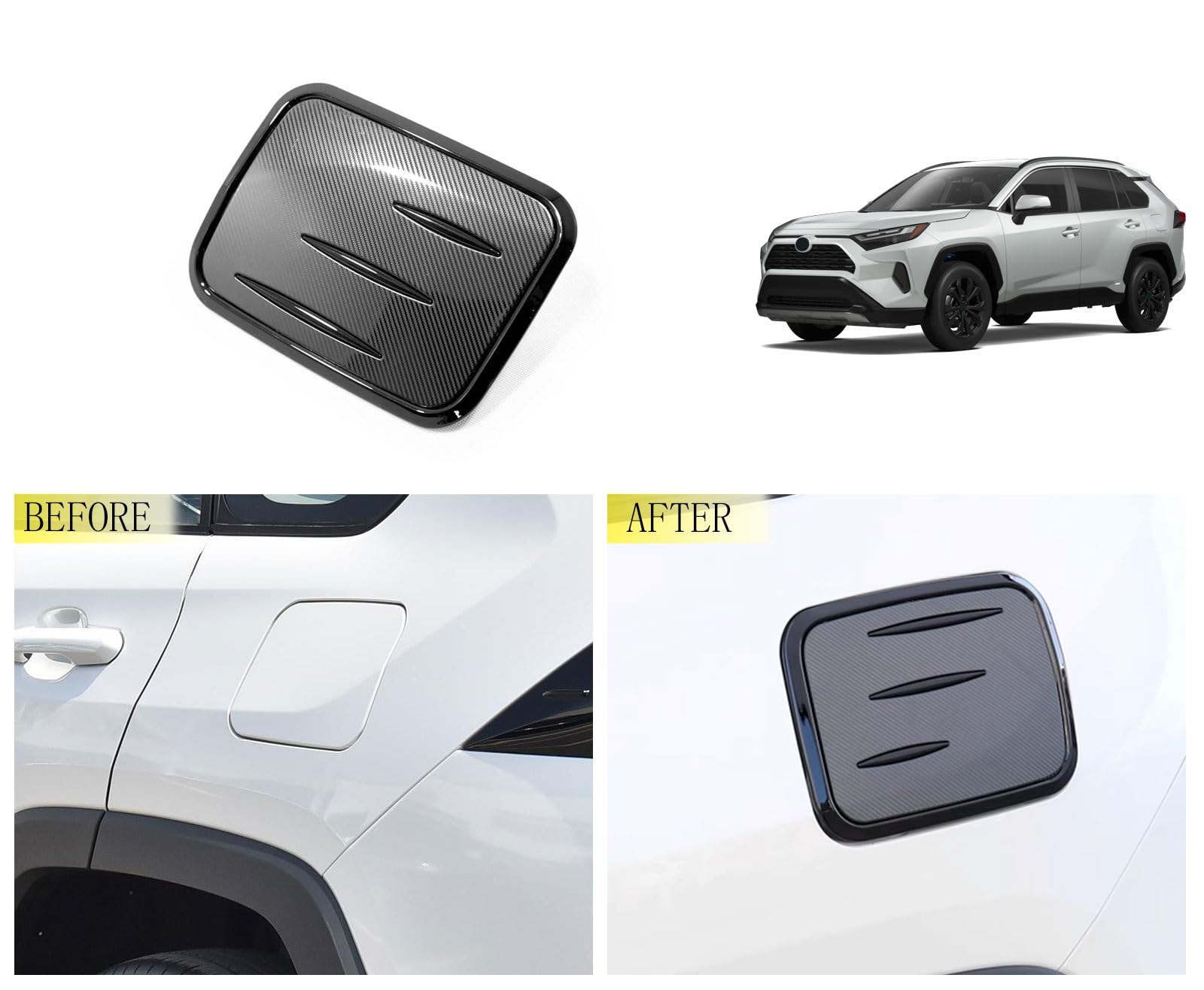 RAV4専用　フューエルリッドカバー　タンクカバー　おまけのキャップ付き RAV4専用 フューエルリッドカバー タンクカバー おまけの